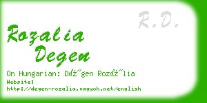 rozalia degen business card